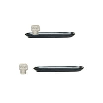 Creative Co-Op Stoneware Platter Dish with Speckled Skull Shaped Bowl, Black and White