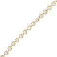 thumbnail image 2 of vjg yellow plated sterling silver 1ct tdw heart link diamond bracelet(h-i,i2-i3) - white, 2 of 5