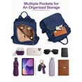 thumbnail image 5 of Gustave Backpack Purse for Women Anti-Theft Travel Convertible Backpack Shoulder Bag Nylon Waterproof Casual Daypack Satchel Handbag "Navy Blue", 5 of 9