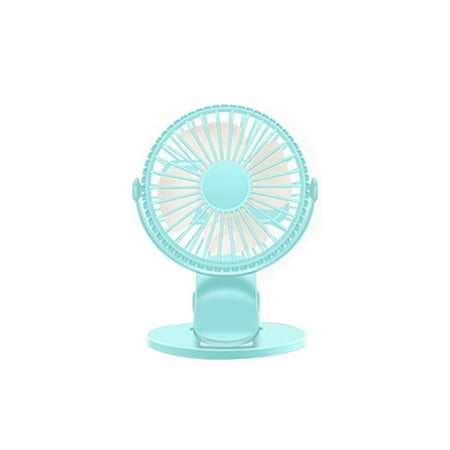 

FleinngHoz Desktop Fan USB Clip-on Type Cooling Fan with 3 Speed Portable Rechargeable Tabletop Cooling Device Blue