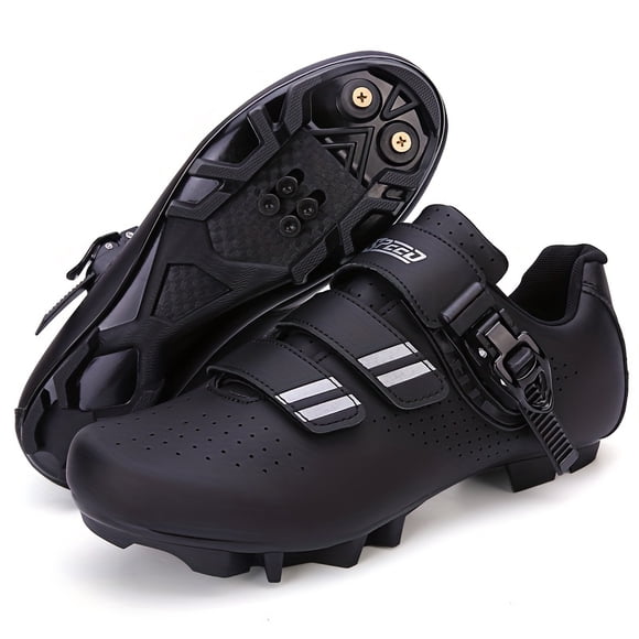 QJUHUNG Mens Lightweight Cycling Shoes - Advanced SPD Compatibility Ventilated Design for Mountain Bike Racing & Outdoor Adventures - Durable High-Performance