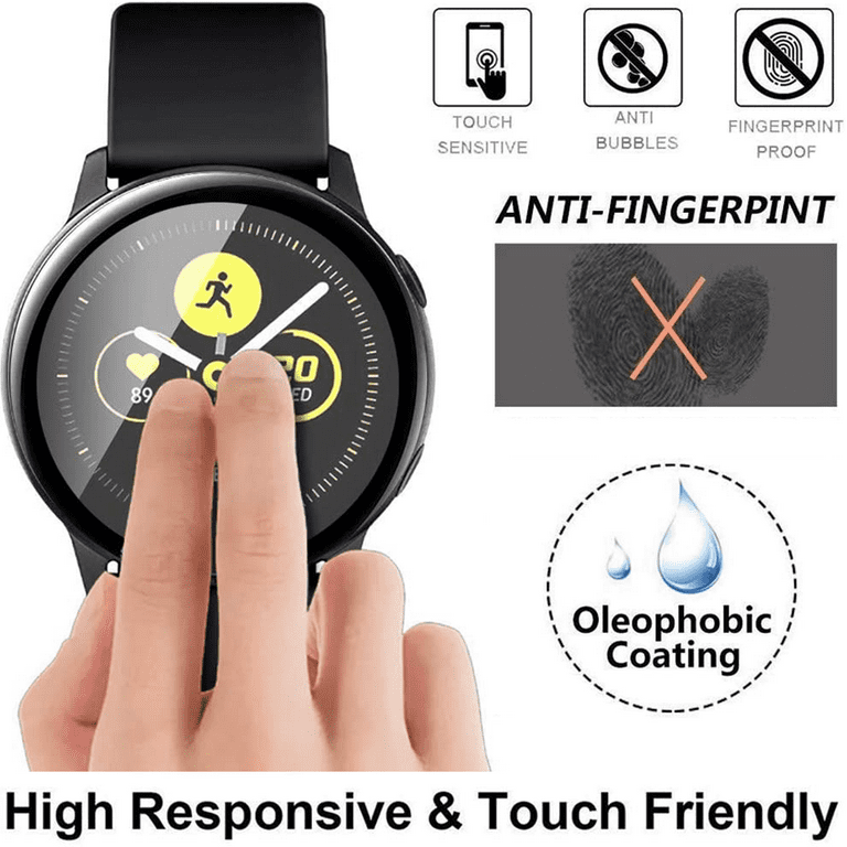 Screen Protector for Samsung Galaxy Watch Active 2 Screen Protector 40 44mm Galaxy Watch Active Case Friendly Accessories Flexible Full Coverage Clear Film 44mm Walmart