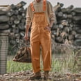 thumbnail image 2 of Icvfdpl Men'S Cargo Pants Denim Bib Overalls Workwear Adjustable Straps Fashion Jumpsuit With Pockets Casual Trousers Comfy Man Pant Brown L, 2 of 6