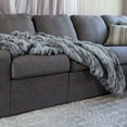 thumbnail image 4 of Lavish Home 60x80-Inch Ruched Faux Fur Blanket for Sofas and Beds (Silver), 4 of 7