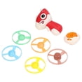thumbnail image 1 of LED Light Up Gyroscope Top Toy Cartoon Dinosaur Bright Color Interactive Educational Launch Flying Disc Toy Red, 1 of 14