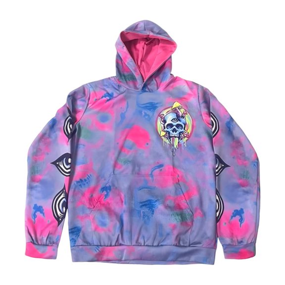 Mens Halloween Graphic Printed Hoodie Loose Fit Long Sleeve Casual Pullover Hooded Sweatshirt Outerwear Top