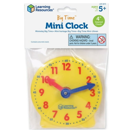 UPC: 0765023036756 | Learning Resources Big Time Mini Clock Teaching Clock Classroom Accessories Ages 5+