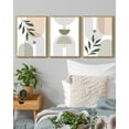 thumbnail image 2 of Drsoum Plant Wall Art Green Botanical Abstract Decor for Office Bathroom 11x14in3pcs Natural Framed, 2 of 5