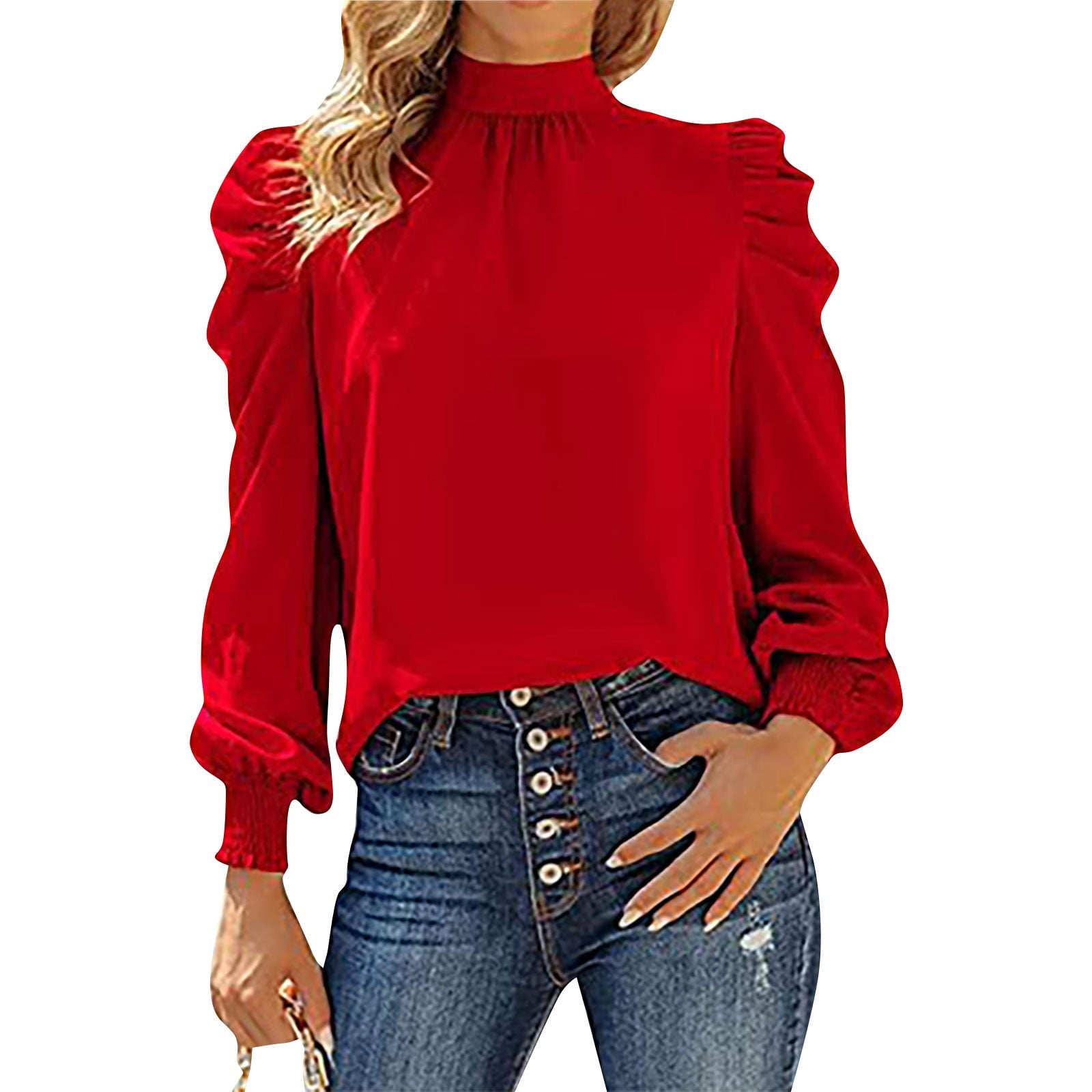 red elegant top