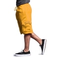 thumbnail image 2 of G-Style USA Men's Solid Fleece Cargo Shorts DFP1 - Gold - X-Large, 2 of 5
