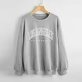 thumbnail image 2 of Vedolay Womens Sweatshirts Solid Color Long Sleeve Hoodless Sweater Gray,2XL, 2 of 5