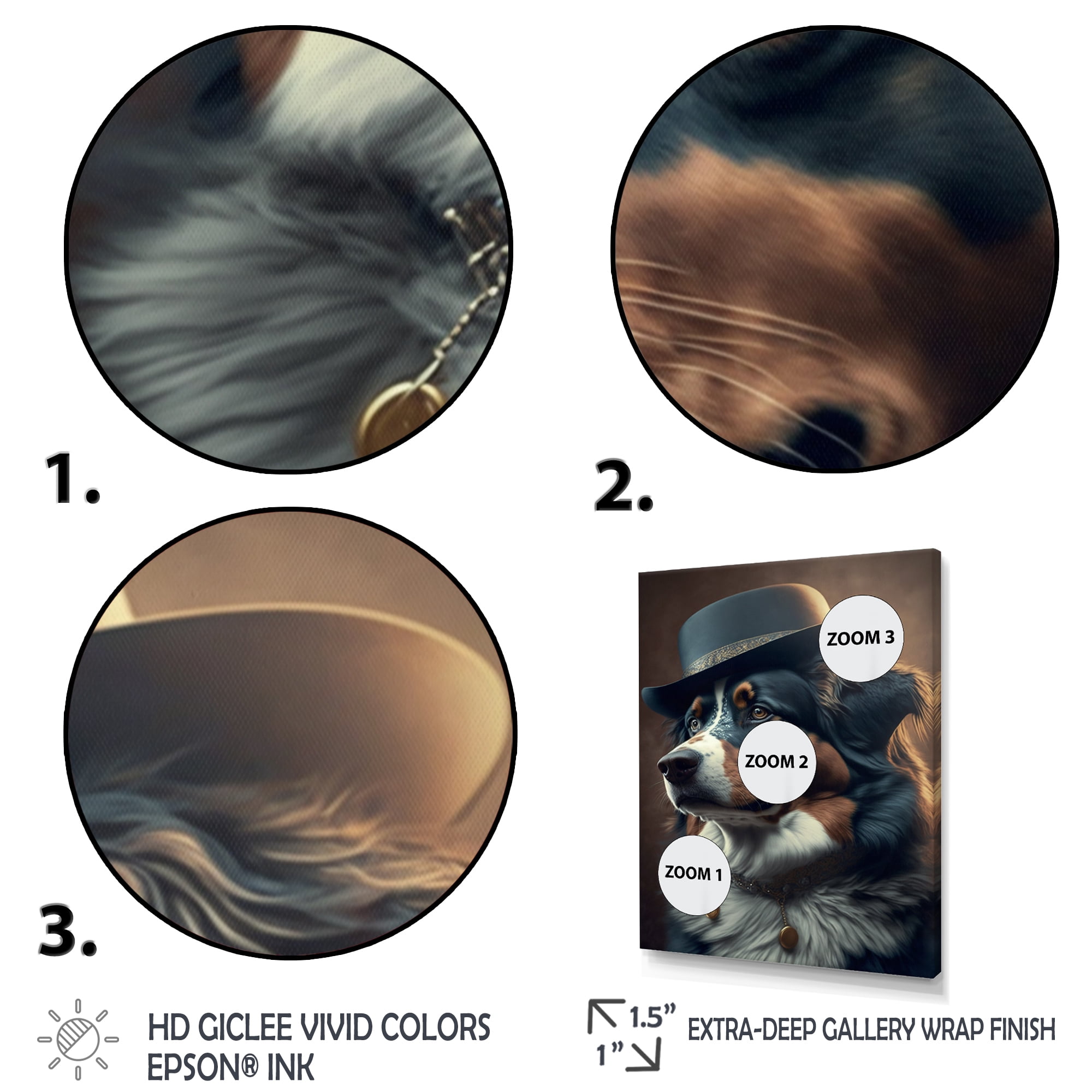 Designart Mafia Dog IV Canvas Wall Art
