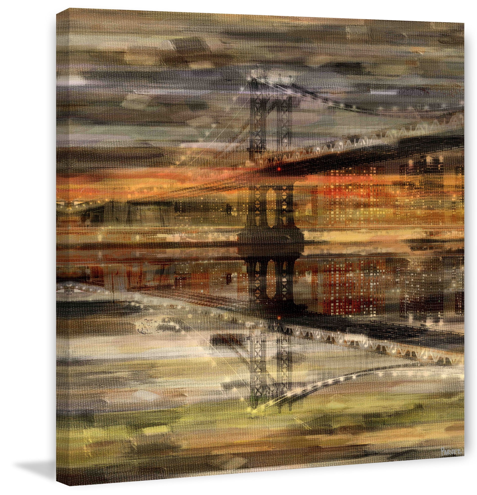 Parvez Taj "Night Bridge" Print on Canvas