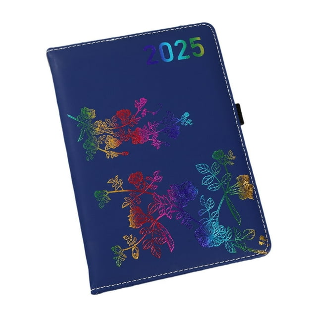 Planificador 2025 de 5,8" x 8,3" en inglés, de enero a diciembre con programación por horas Azul