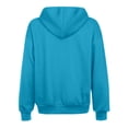 thumbnail image 4 of Qwertyu Womens Hoodies Full Zip Up Jackets with Pockets for Women Cotton Plain Hoodie Outwear Drawstring Hooded Sweatshirt Coat Sky Blue L, 4 of 5