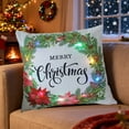 thumbnail image 4 of Cojín navideño LED con luces de colores | Funda de cojín con decoración festiva | Poliéster 45 x 45 cm | Diseño floral a pilas, 4 of 5