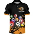 thumbnail image 4 of Personalized Billiard Polo Shirt Shirts Men Women Custom Name 3D Team Apparel Gift 8 Ball Pool S-5XL (Pink, 5XL), 4 of 8