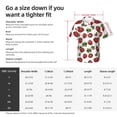 thumbnail image 4 of Fotbe Hand Drawn Strawberry Hawaiian Shirt for Men Unisex Summer Beach Casual Short Sleeve Cotton Linen Button Down Shirts-3X-Large, 4 of 5