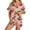 Beige, variant on Gunia Women Halloween Pajamas 2 Piece Cozy Button Up Short Sleeve Tops And Shorts Pjs Jammies Orange L