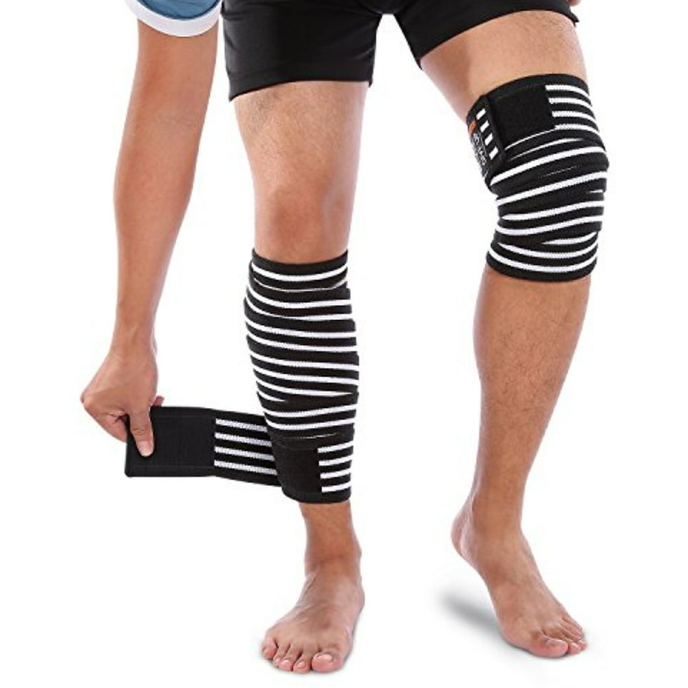 Yosoo Knee Wraps Calf Compression Knee Sleeve Thigh Adjustable Wrap Leg Elastic Support Brace