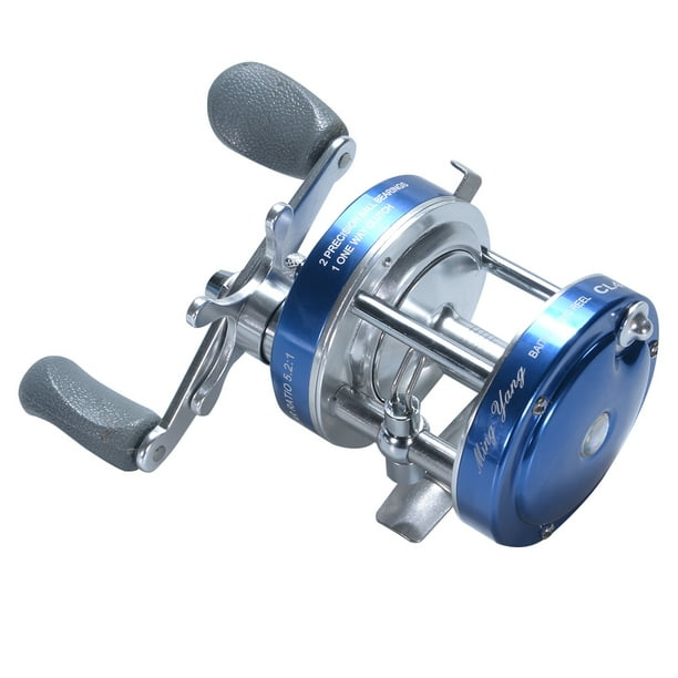 Baitcaster Reel with Oversized Handle Golden Right Hand