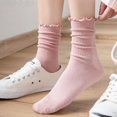 thumbnail image 5 of Cute Ruffle Socks Cotton Japanese Fashion Casual Versatile Women's Crew Neck Socks, 5 of 10