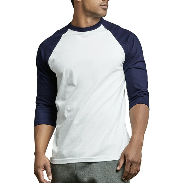 Men's Sleeve Baseball T-Shirt Jersey Raglan Two-Tone Active Tee Walmart.com