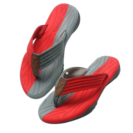 

Wave Beach Sandals With Cloth Thongs Men s Surfing Flip Flop Sandals Suitable For Indoor And Outdoor Comfort Casual Thong Sandals 42 Red Gray