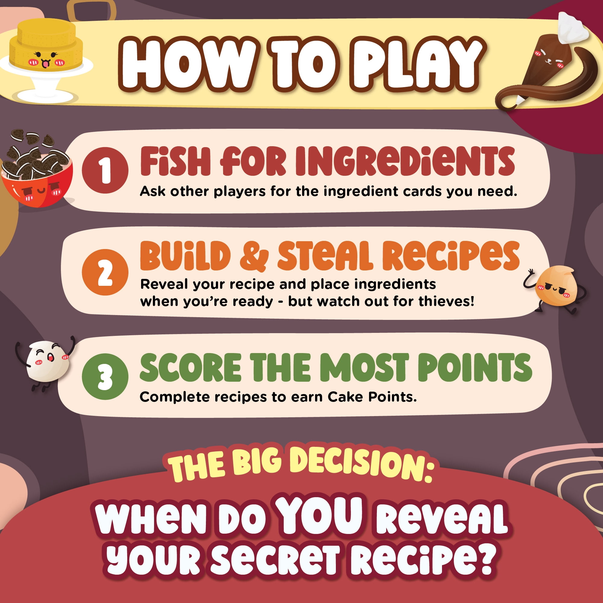 ThinkPsych Secret Recipes Card Game – Go Fish Style Card Game for Ages 8+ – 2 to 5 Players