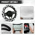 thumbnail image 6 of Yuyamidu Cow Print Steering Wheel Cover Winter Steering Wheel Case Easy to Inatall Automotive Car Wrap Cover Thick Steering Whee Decorative Accessories for Sedan Auto, 6 of 7