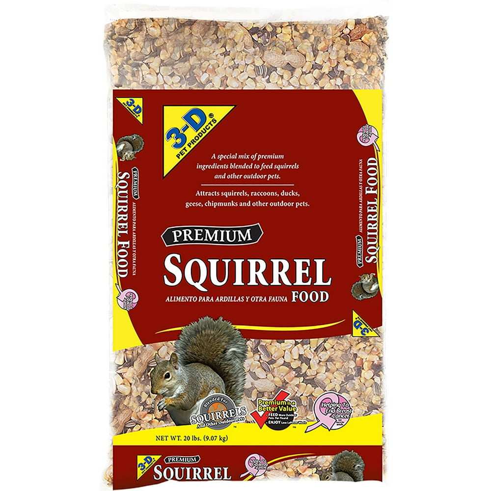 3D Pet Products Premium Dry Squirrel Food, 20 lbs.