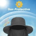 thumbnail image 6 of Loritta Wide Brim Sun Hat for Men/Women Fishing Hats UPF50+ Multifunction Sun Protection Visor Deep Gray, 6 of 6