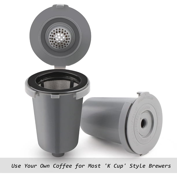 Coffee Filters 2-Pack Reusable Filter Cups For Cuisinart Coffee Makers - BPA Free Replacement Parts Cuisinart Grind And Brew Single Cup
