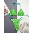 thumbnail image 3 of Ribbed Halter Neck Two-Piece Bikini Set, 3 of 5