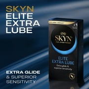 (3 pack) SKYN Elite Non-Latex Extra Lubricated Condoms, 12 Count