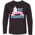 thumbnail image 3 of Inktastic Most Magical Goddaughter- cute unicorn Long Sleeve Youth T-Shirt, 3 of 5