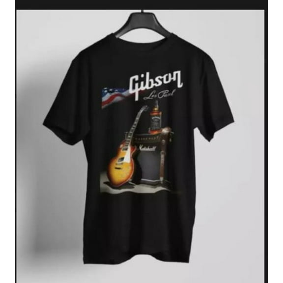 Gibson Les Paul guitar t shirt, ONE SIDE SHIRT, hot,cute new new shirt