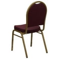 thumbnail image 5 of Bowery Hill Fabric Upholstered Dome Back Banquet Stacking Chair in Burgundy Red, 5 of 10