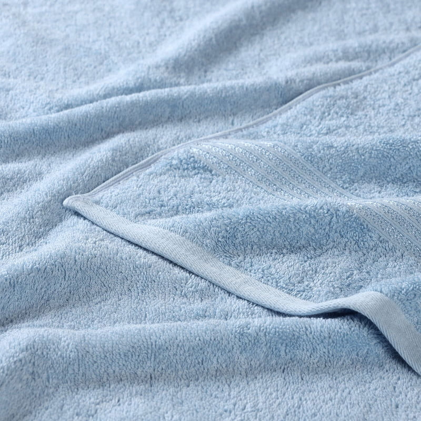 Superior Egyptian Cotton Absorbent Light Blue Hand Towel Set of 8