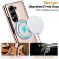 thumbnail image 2 of Allytechgroup Magnetic Case for Samsung Galaxy Z Fold 7 with Screen Protector, Wireless Charging Support 360 Rotating Stand Anti-Scratch Rugge Bumper Phone Case for Galaxy Z Fold7, Rosegold, 2 of 8