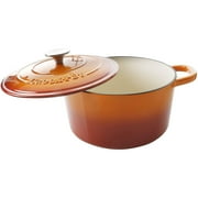 Crock-Pot Artisan 5 Qt Round Cast iron Dutch Oven in SunSet Orange