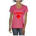 thumbnail image 1 of Red Cross Matching Couples Gift Beach Surfing Style w Shorts Hats Bags Women's V-Neck T-Shirt Tee Clothes, 1 of 3