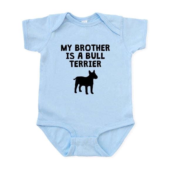 CafePress - My Brother Is A Bull Terrier Body Suit - Baby Light Bodysuit, Size Newborn - 24 Months