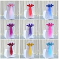thumbnail image 4 of Chair Sashes Stretch Bow Knot Elastic Chair Bows With Organza Ribbon For Wedding Banquet Birthday Hotel Party Decoration Supplies, 4 of 9