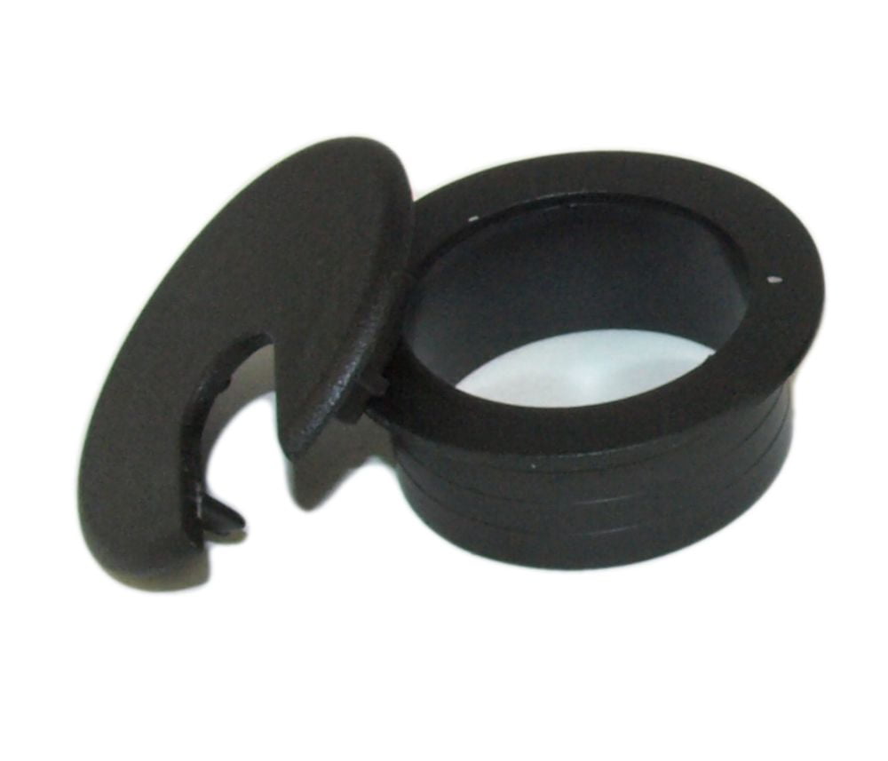 MyCableMart 3/4 Cut-Hole Size Black Round Wire Management Grommet **NO LID** 