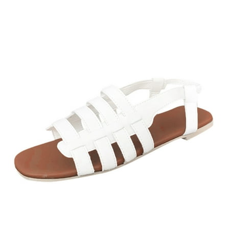 

Penkiiy Solid Breathable Women s Sandals Summer Hollow Out Flat Women s Sandals Lightweight and Comfortable Fits All Occasions