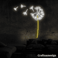 thumbnail image 3 of Craftnamesign Dandelion Flower Neon Sign for Bedroom Kid Room Living Room Wall Art, 3 of 5