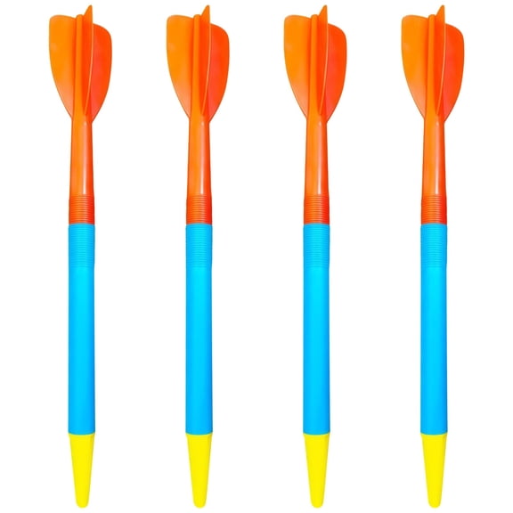 4-Pack Soft Plastic Javelins, Safe and Lightweight Track & Field Throwing Equipment, Ideal Sport Toys for Age 8-12, Indoor and Outdoor Fun, Includes Detachable Javelins for Easy Transport