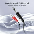 thumbnail image 3 of Premium 1/4 Inch TRS To Dual RCA Audio Cable (15FT) - Male 6.35mm 1/4" TRS to 2RCA Connector Wire Cord Plug Jack, 3 of 6