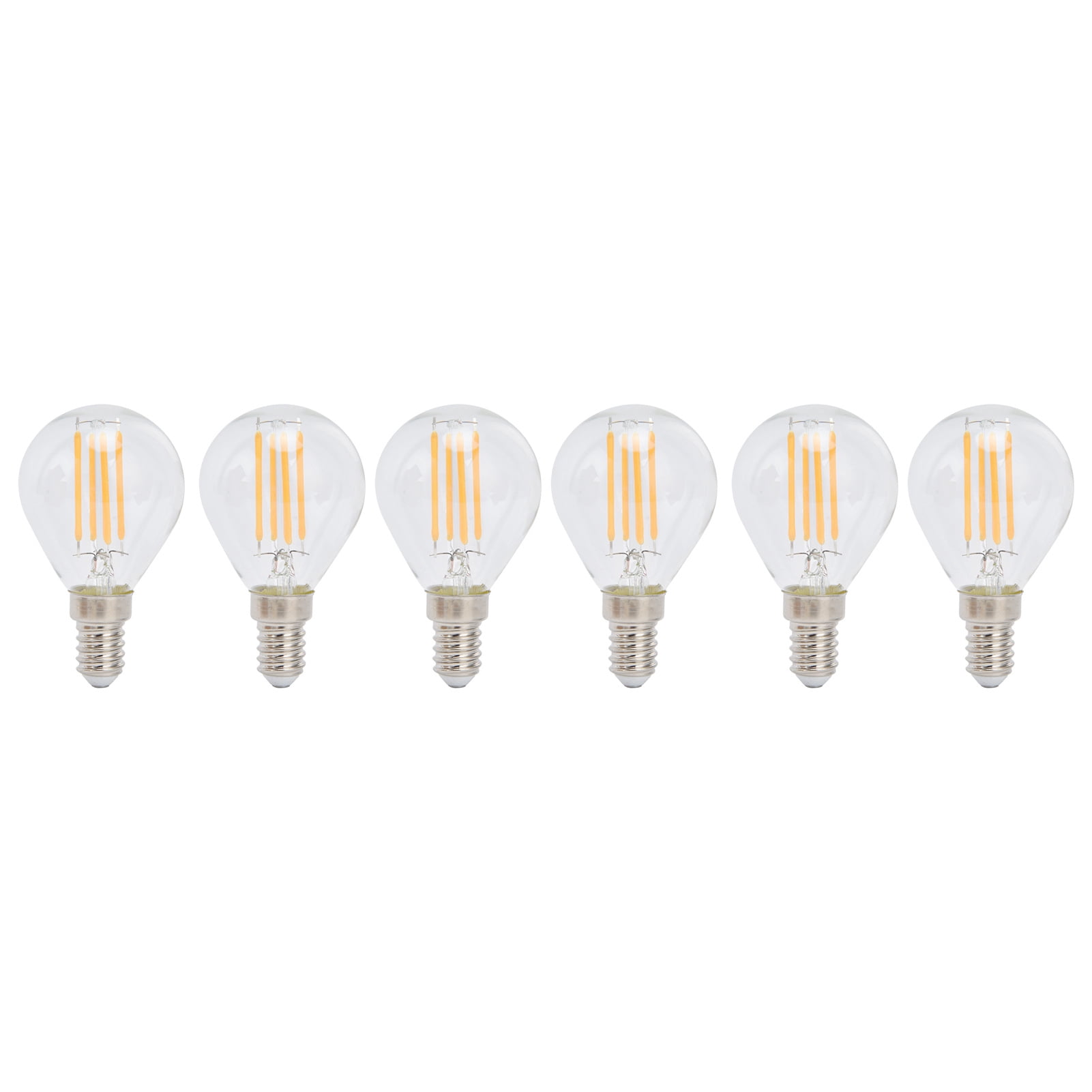 LHCER E12 Bulb,6PCS E12 LED Globe Bulbs 4W G45 Vintage Filament Lamp Clear Glass Bulb Warm Light Home Decor 110V,LED Bulb